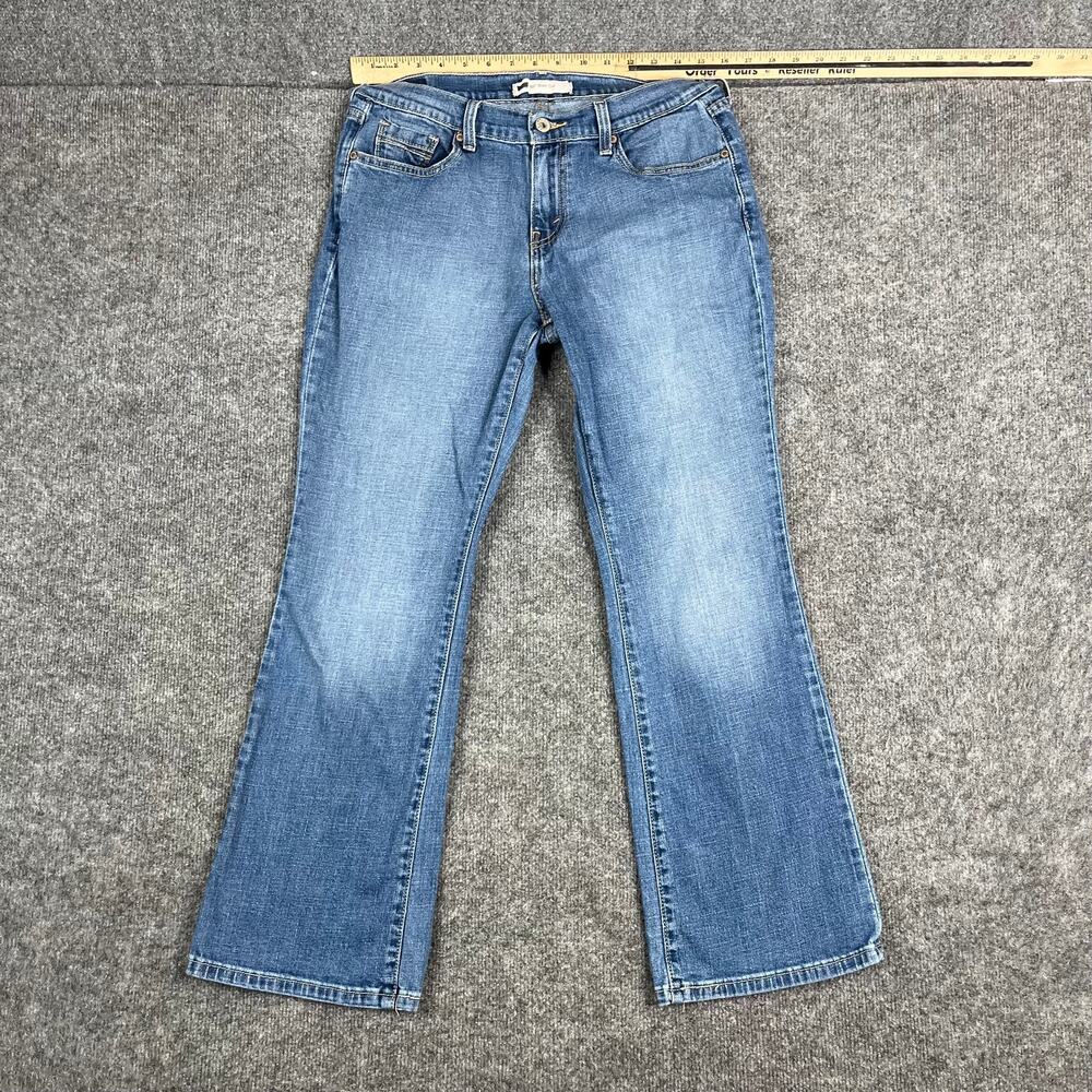 Levis Jeans 515 Womens W29 L30 Blue Bootcut Stretch Denim Mid Rise Classic